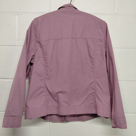 Liz Claiborne Lightweight Cotton Shell Jacket Women XL Lavendar Purple Full Zip - Picture 2 of 10